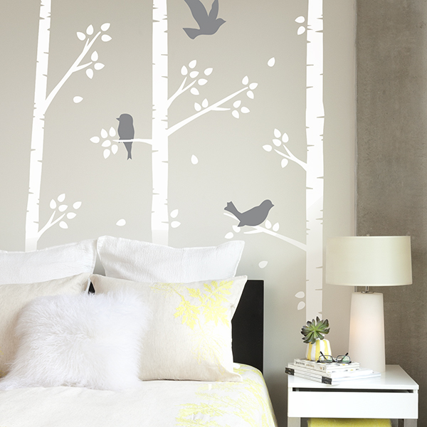 Birch Birds Jumbo Wall Decals