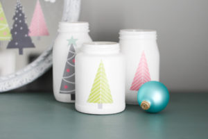 DIY Holiday Jars featuring Winter Drive Wall Decals from Paper Riot Co
