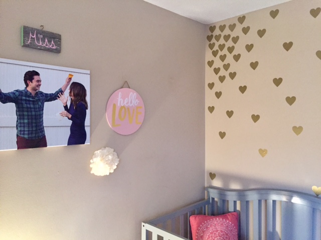 pink, mint and gold girl nursery