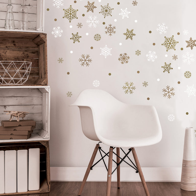 Gold Snowflake Wall Decals Paper Riot