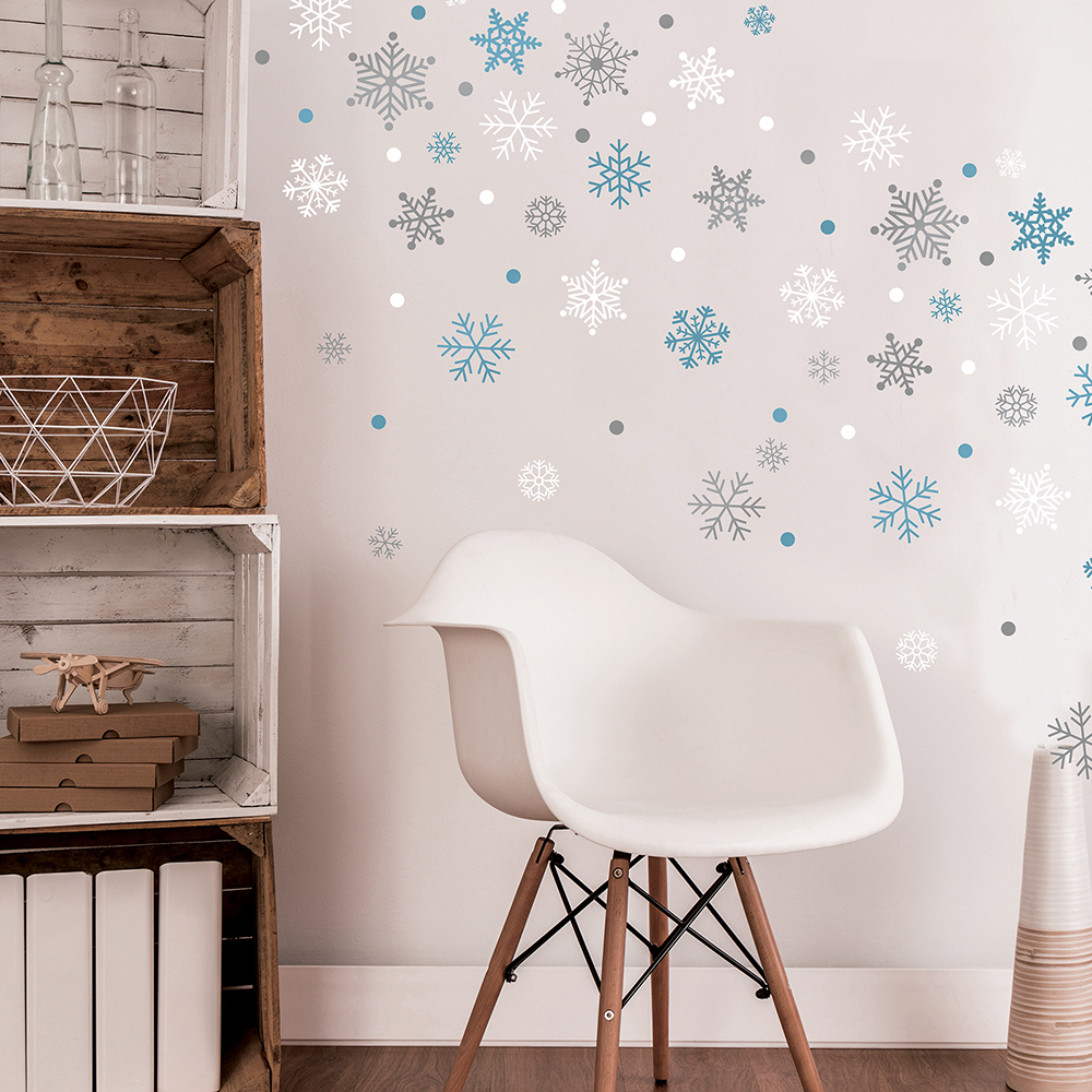 Silver Snowflake Wall Decals - Paper Riot