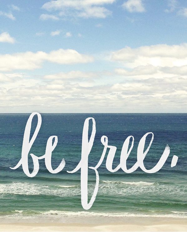 8x10 Art Print - Be Free Beach Landscape - Image 2