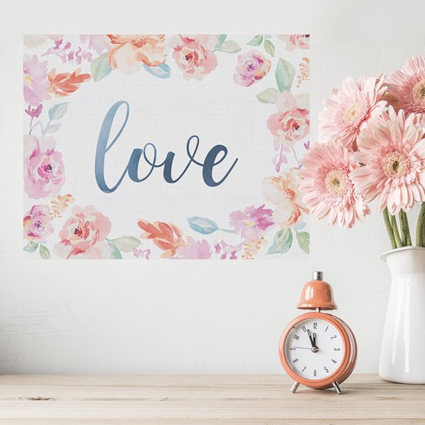 11x14 Peel and Stick Fabric Wall Print - Love is Blooming