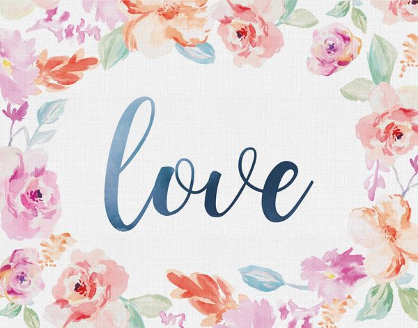 11x14 Peel and Stick Fabric Wall Print - Love is Blooming - Image 3