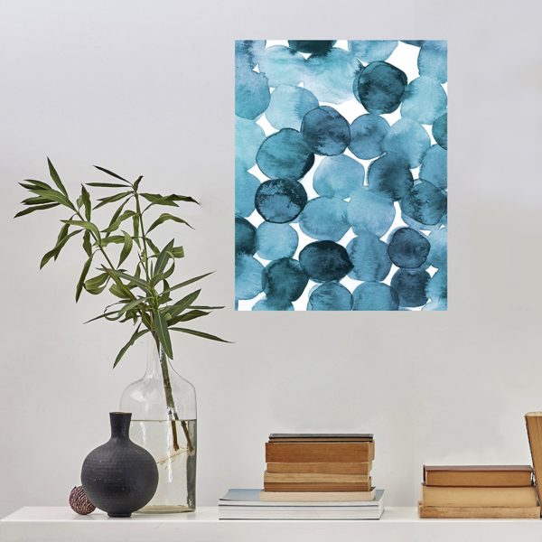 11x14 Peel and Stick Fabric Wall Print - Blue Monday