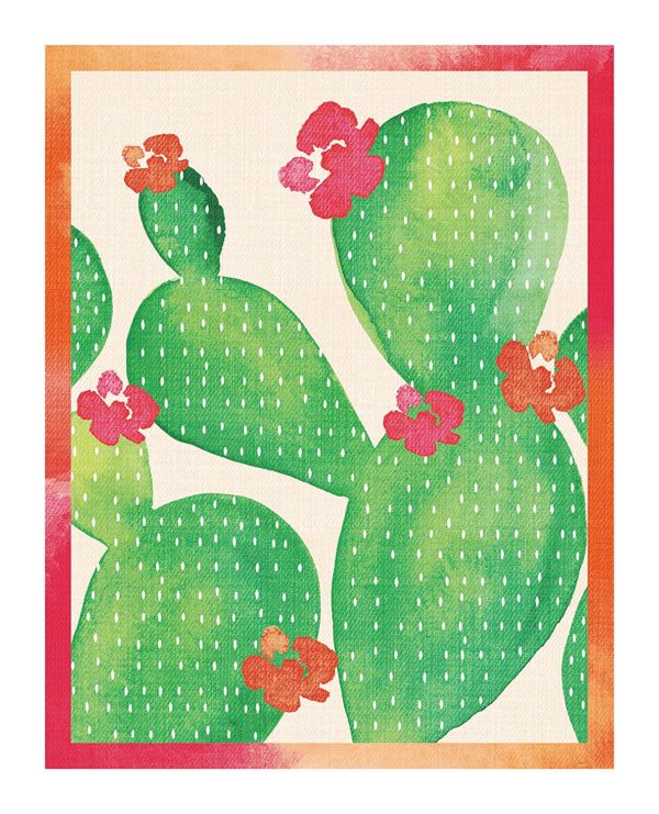 11x14 Peel and Stick Fabric Wall Print - Desert Blossoms Cactus Print - Image 3