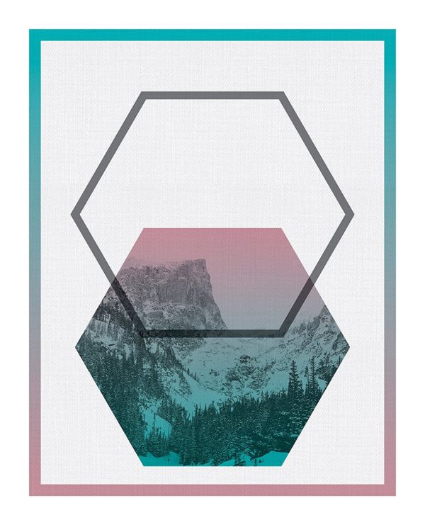 11x14 Peel and Stick Fabric Wall Print - Mountain Mist - Image 3